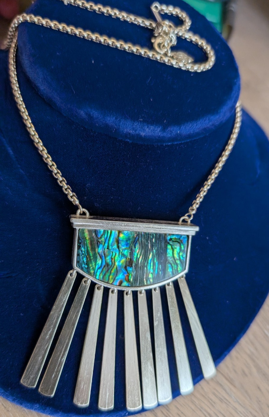 Kendra Scott Ellen Abalone Shell Necklace NEW Adjustable NWOT‎